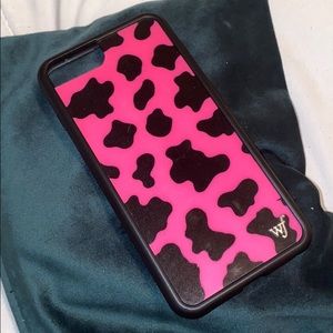 iphone 7/8 plus cow print wildflower case